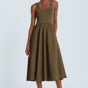 Everlane The Riviera Dress Size Small Beech Green